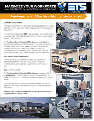 Fundamentals of Electrical Maintenance training class outline